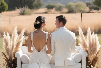 Brautpaar bei freier Trauung – Hochzeitsszene